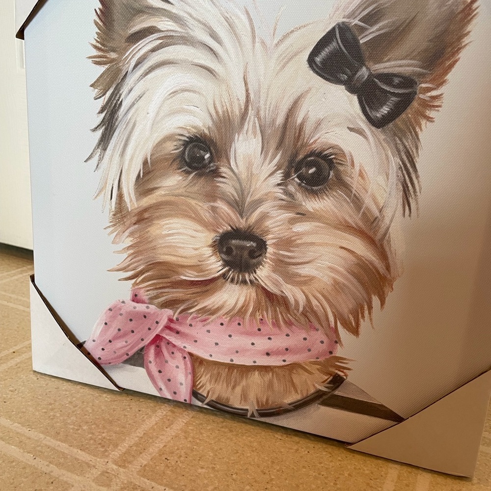 12”x12” WRAPPED CANVAS Yorkie Girl